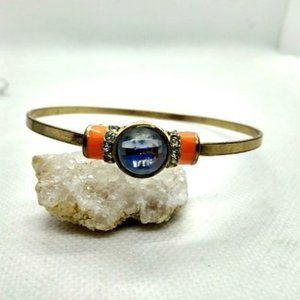 Native American large crystal cz stones bracelet